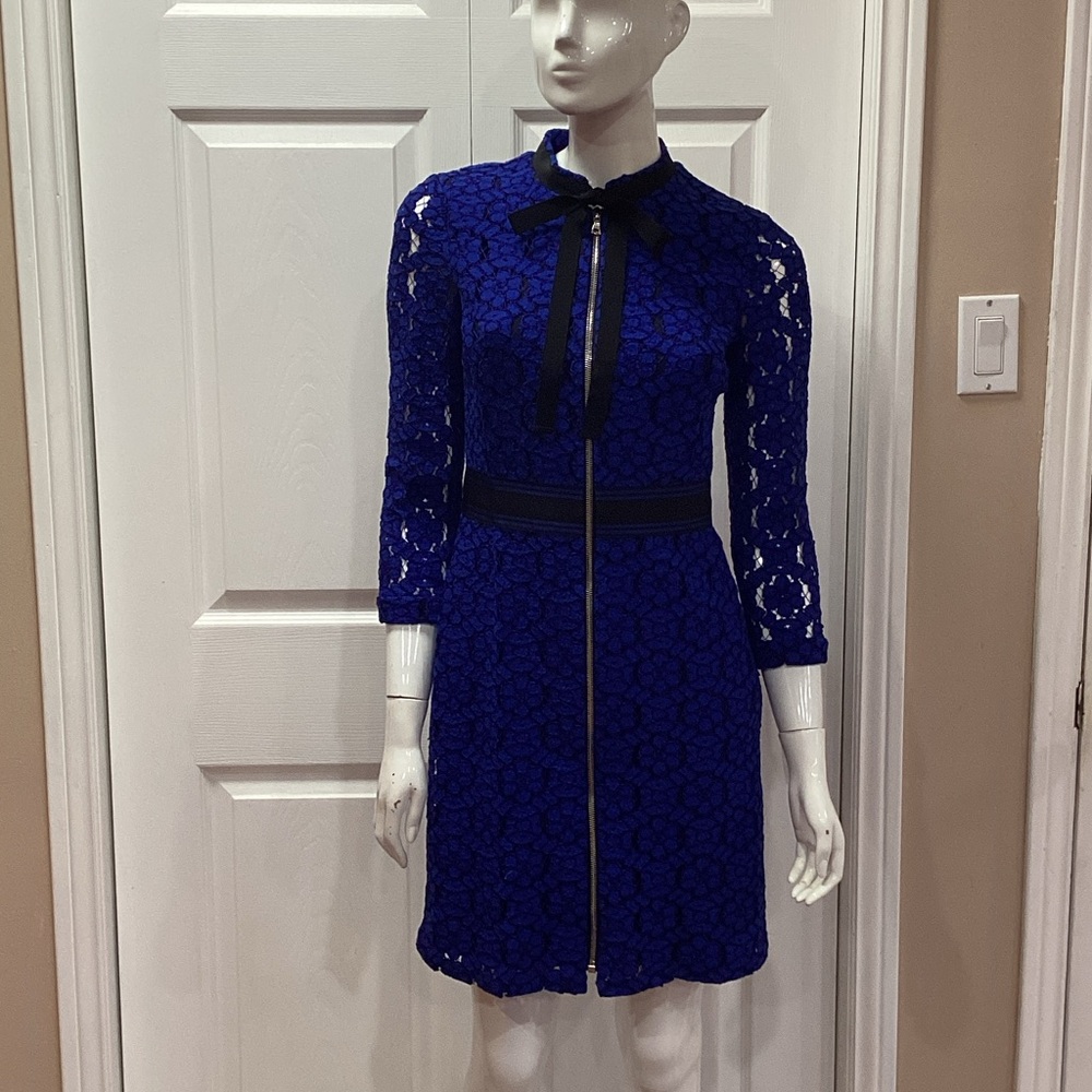 Judith & Charles Elegant Blue Lace Dress NWT